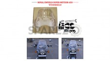 For Royal Enfield Super Meteor 650 Wanderer Premium Windshield Clear Screen